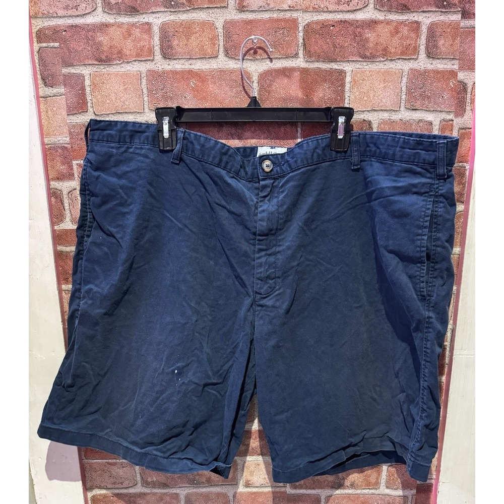 Saddlebred Big&Tall Shorts Men's 46W Navy Blue Cotton Stretch Chino